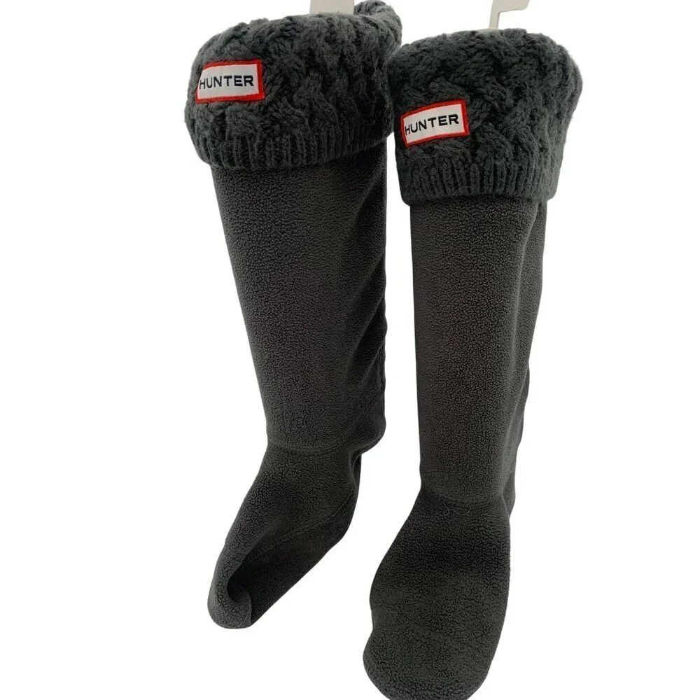 Women’s Hunter Gray Liner Boot Sock with a Wool Accent Size M
